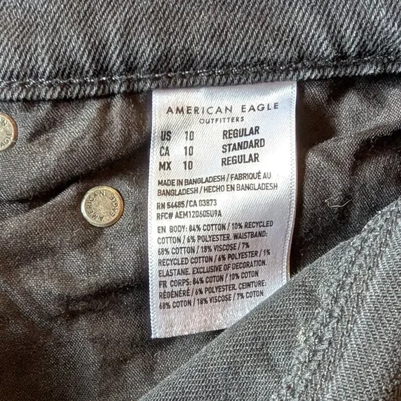 American Eagle Outfitters Highest Rise 90's Boyfriend Jeans in Washed Black - Picture 5 of 6